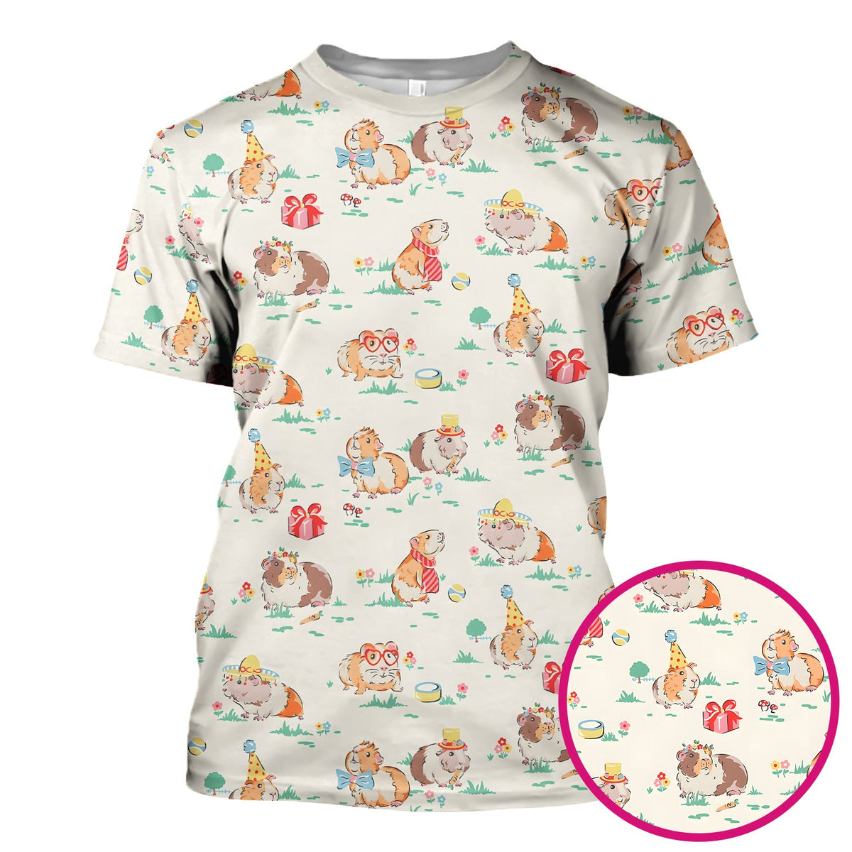 Guinea Pig Party Nurse Scrub Top