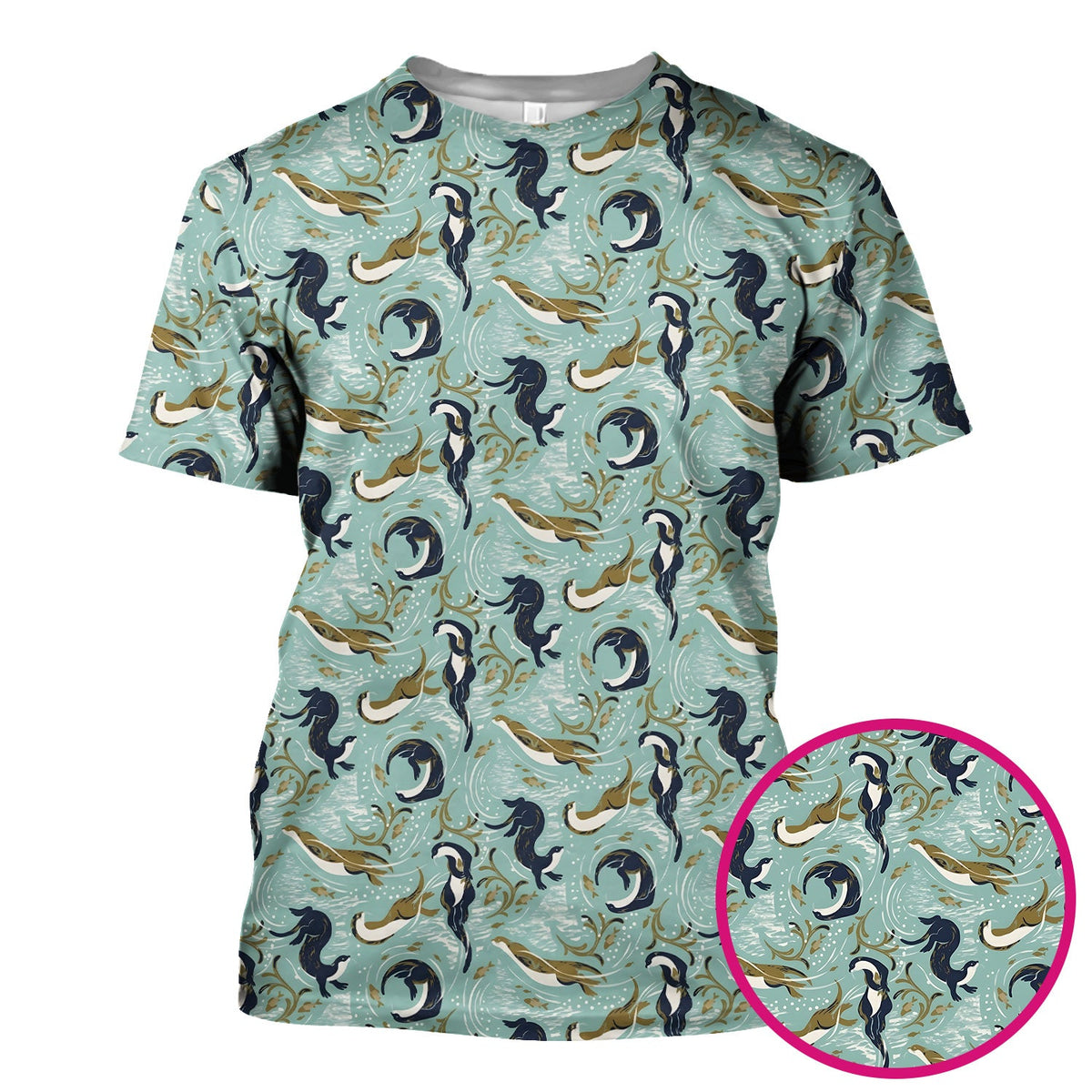Sea Otter Wave Coastal Nurse Scrub Top