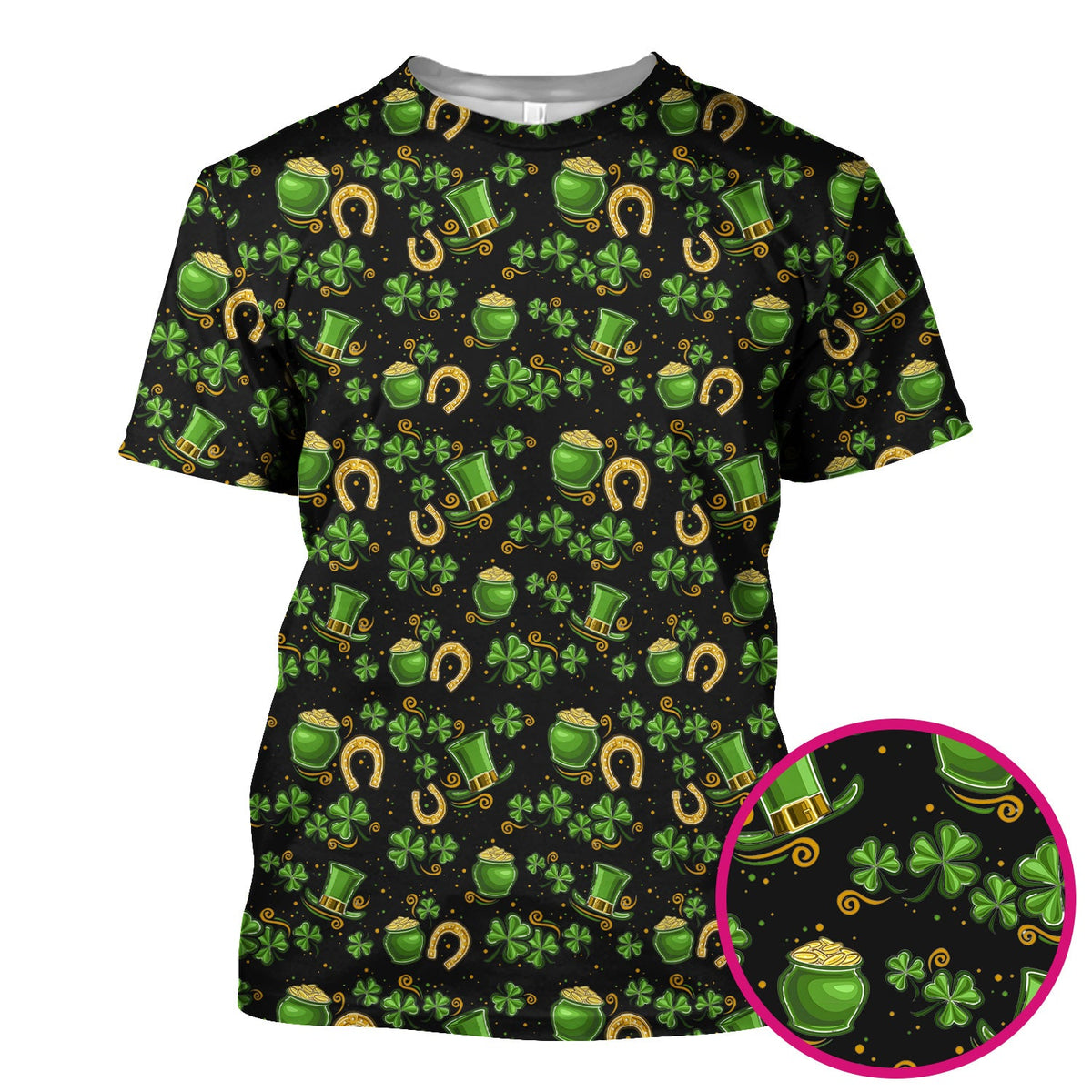 St Patrick Shamrock Nurse Scrub Top