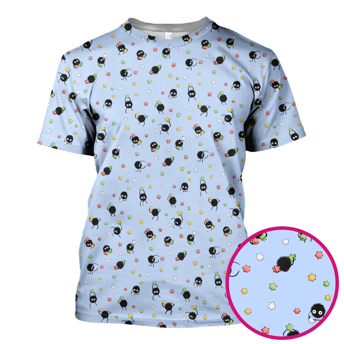 Funny Spider Pattern  Scrub Top, Cartoon Spider Pattern Nursing Uniform For Women