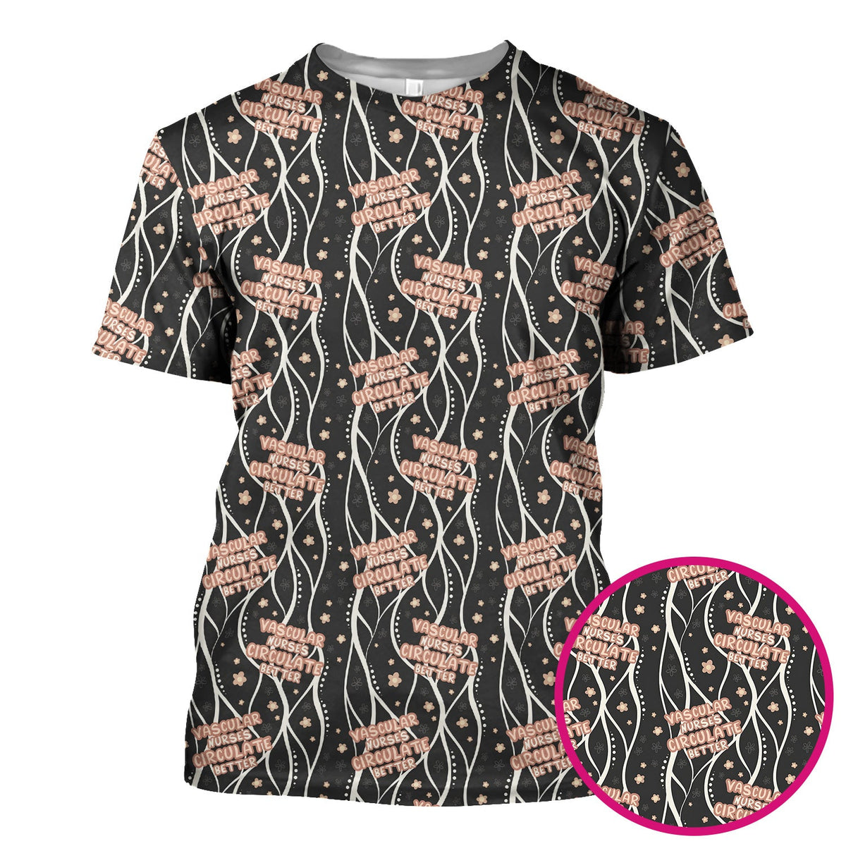 Vascular Nurse Circulation Awareness Scrub Top