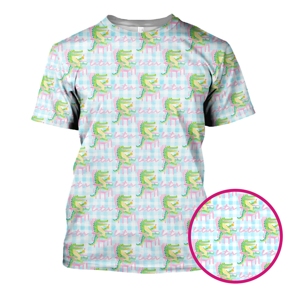 Lazy Crocodile Later Nurse Scrub Top