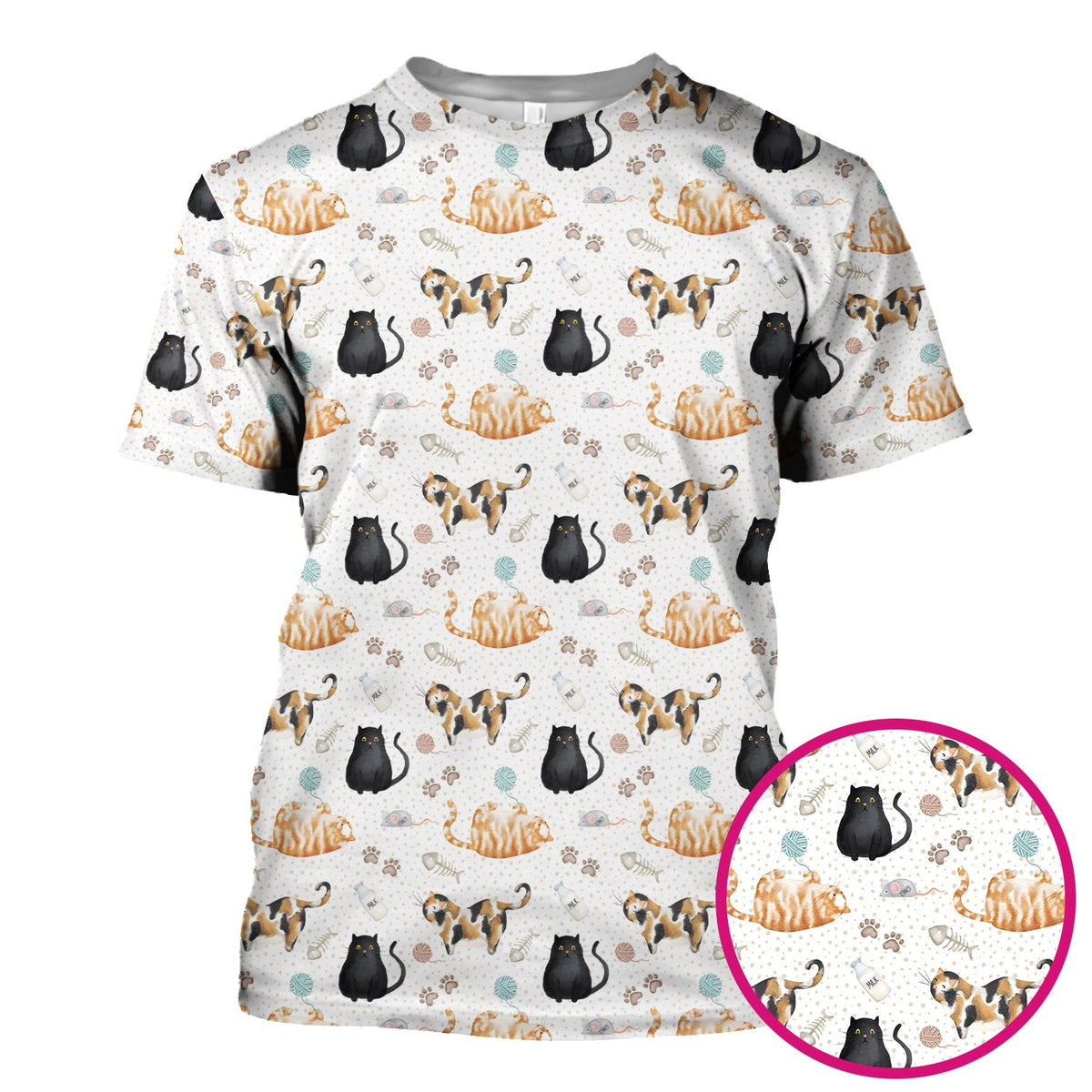 Cat Yarn Paw Nurse Scrub Top