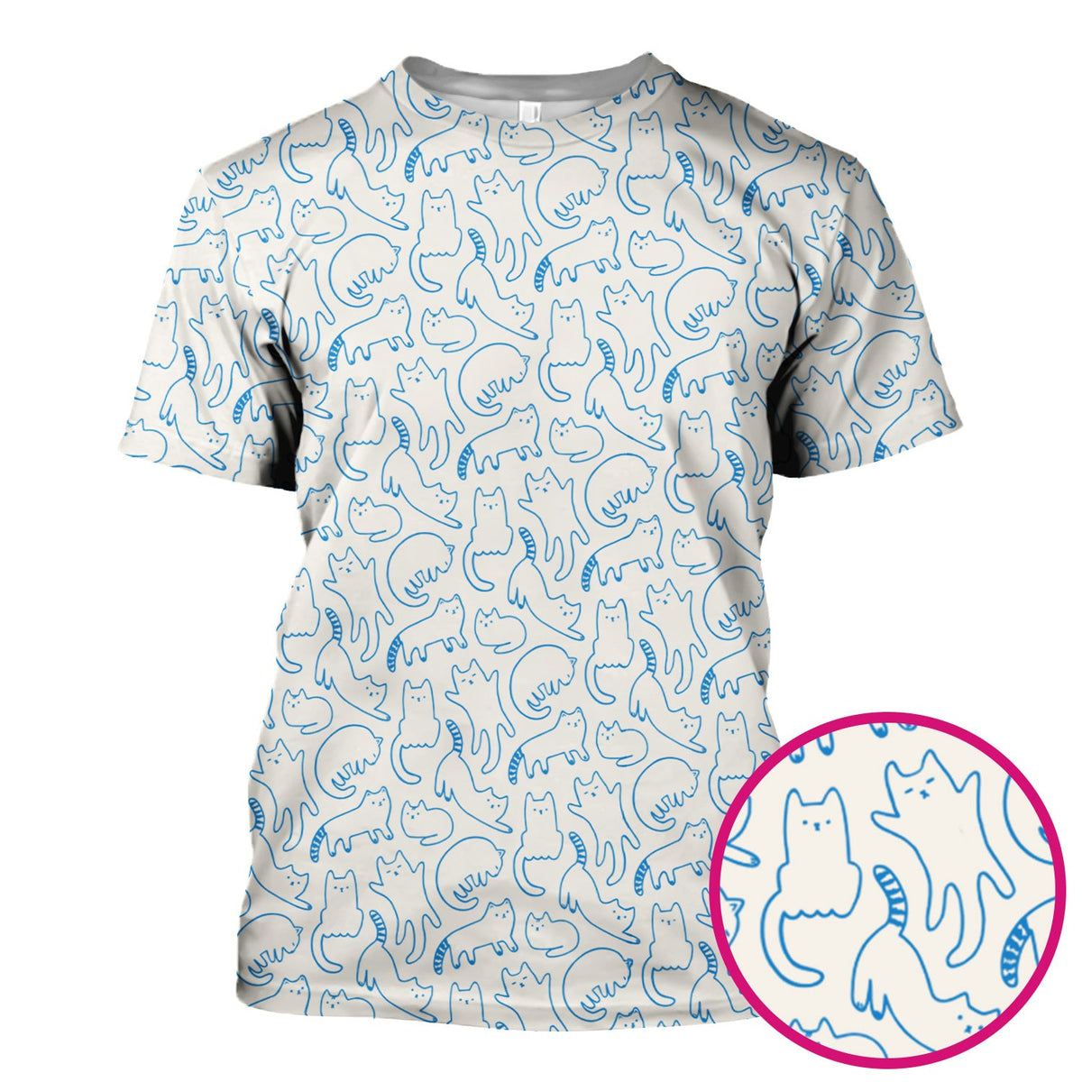 Artistic Cat Nurse Scrub Top