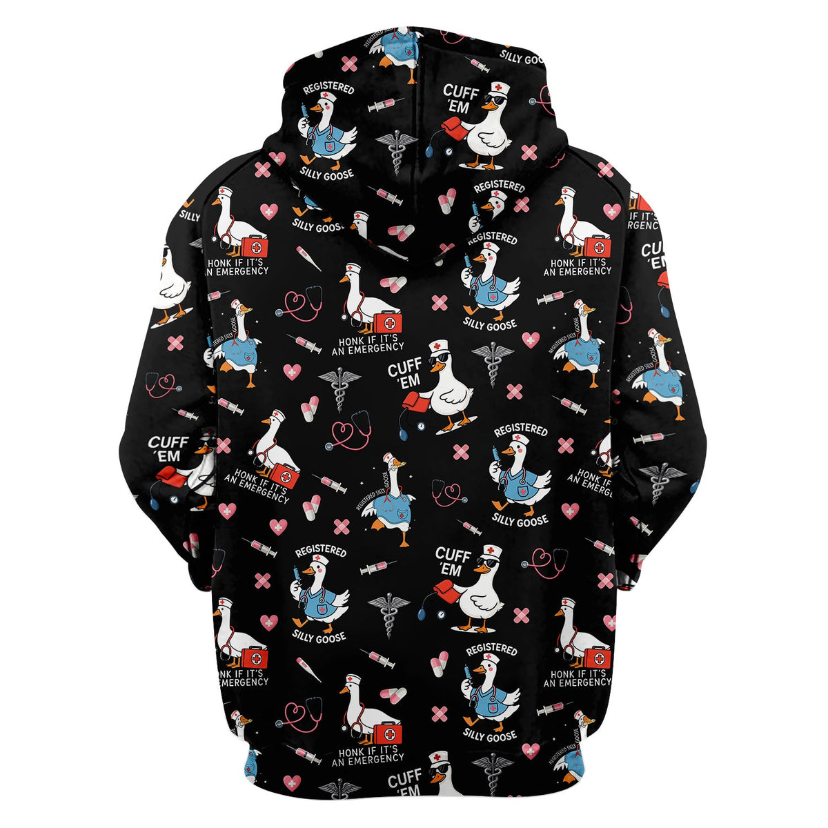 Goose Stethoscope Heart Nurse Scrub Top