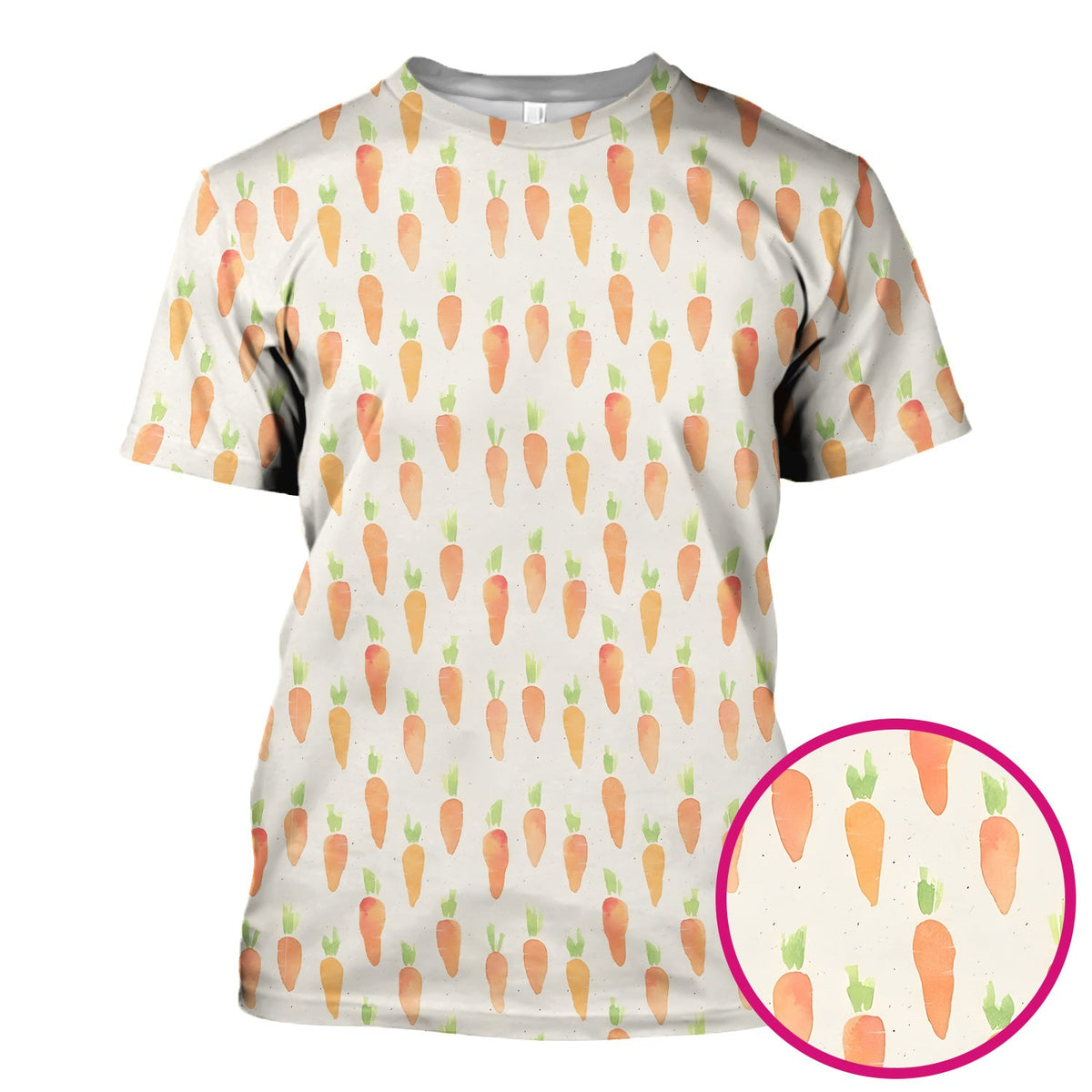 Simple Carrot Nurse Scrub Top