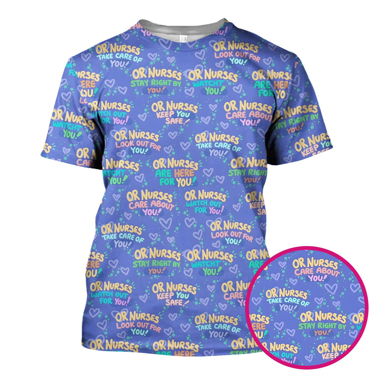 Nurse Quote Care Message Scrub Top
