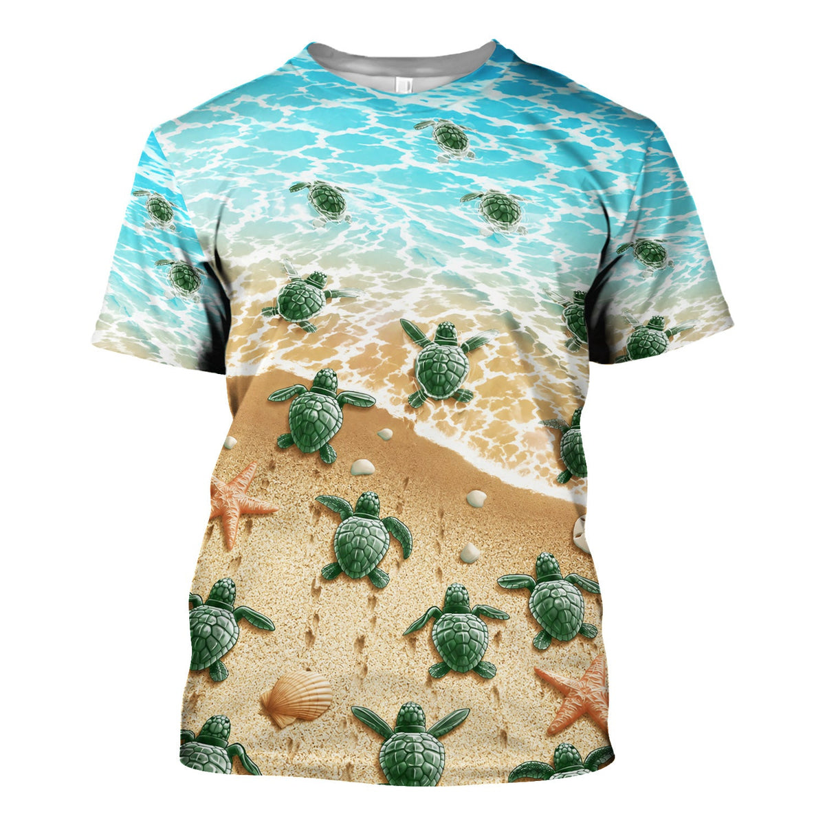 Coastal Sea Turtle Beach Nurse Scrub Top