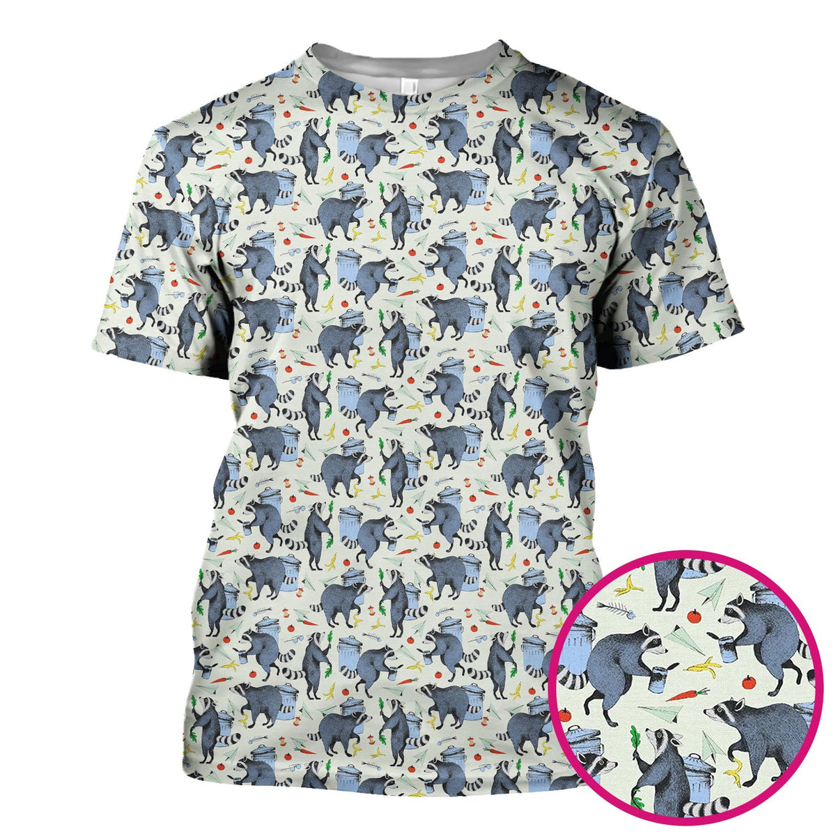Raccoon Trash Nurse Scrub Top