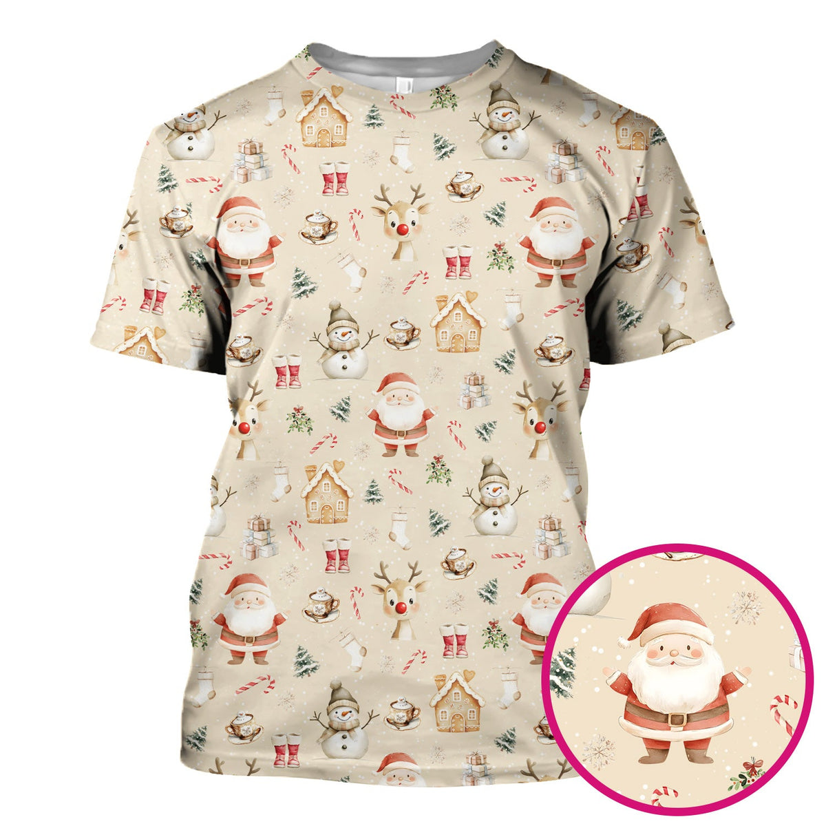 Christmas Santa Nurse Scrub Top