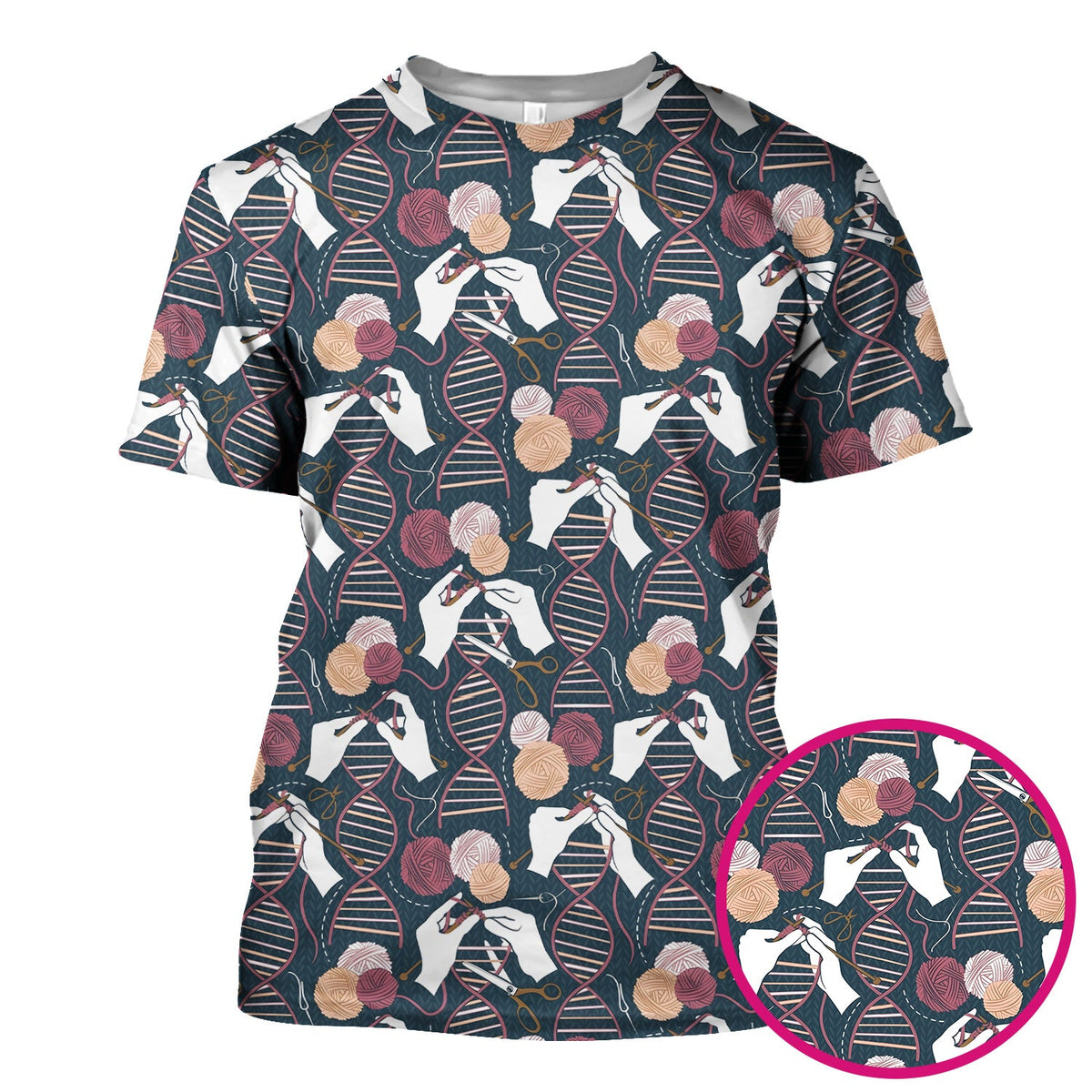 DNA Helix Yarn Nurse Scrub Top