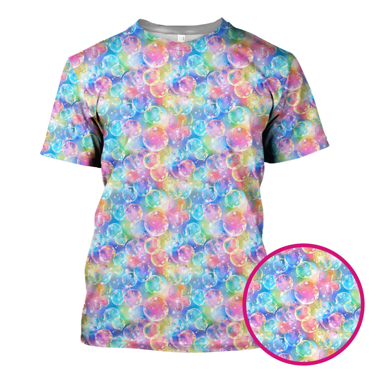 Colorful Floating Soap Bubble Nurse Scrub Top