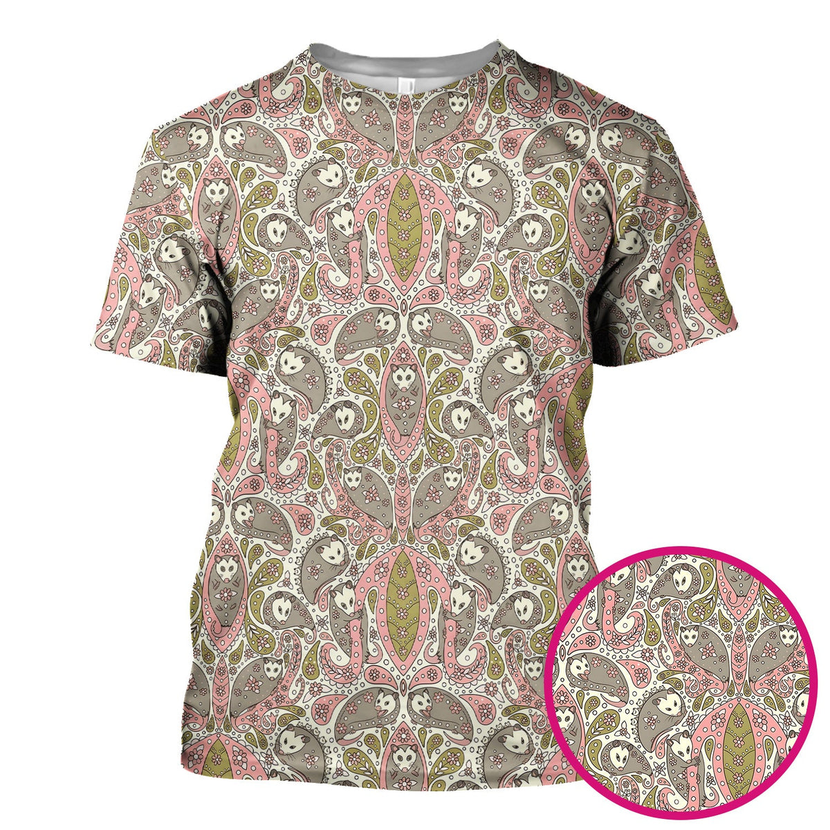 Opossum Paisley Nurse Scrub Top