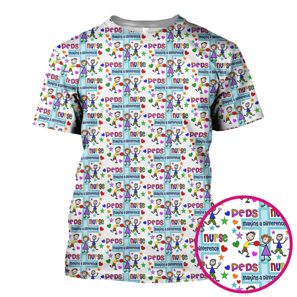 Peds Making A Difference Nurse Scrub Top