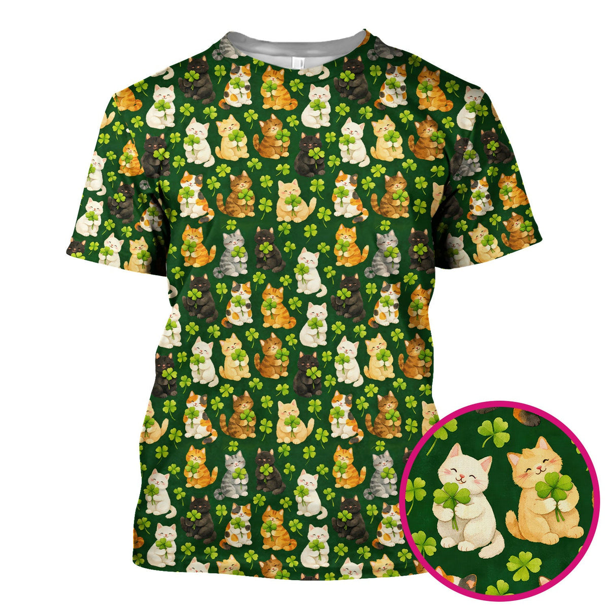Black Cat Nurse Scrub Top - St Patricks Day Gift