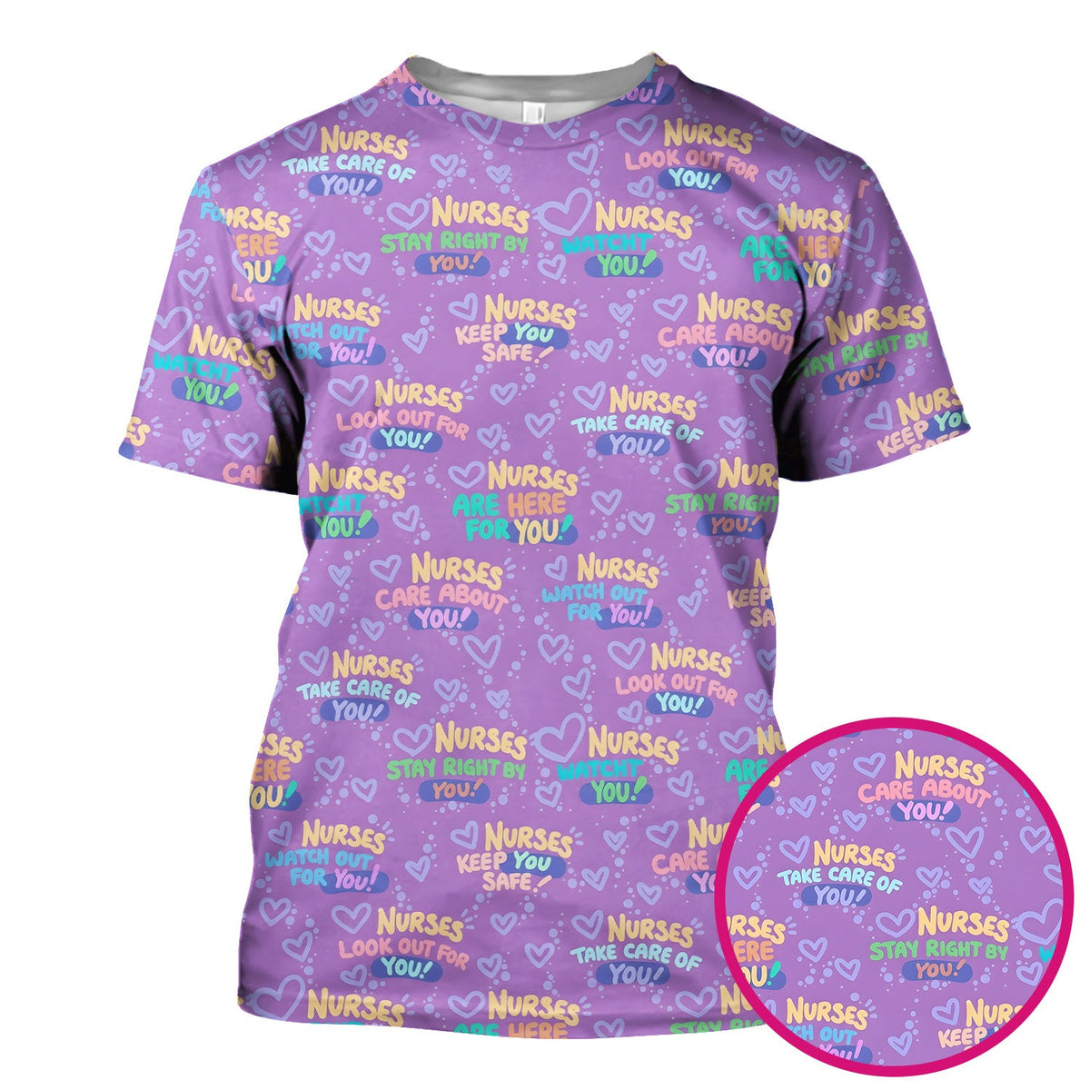 Nurse Quote Care Message Scrub Top