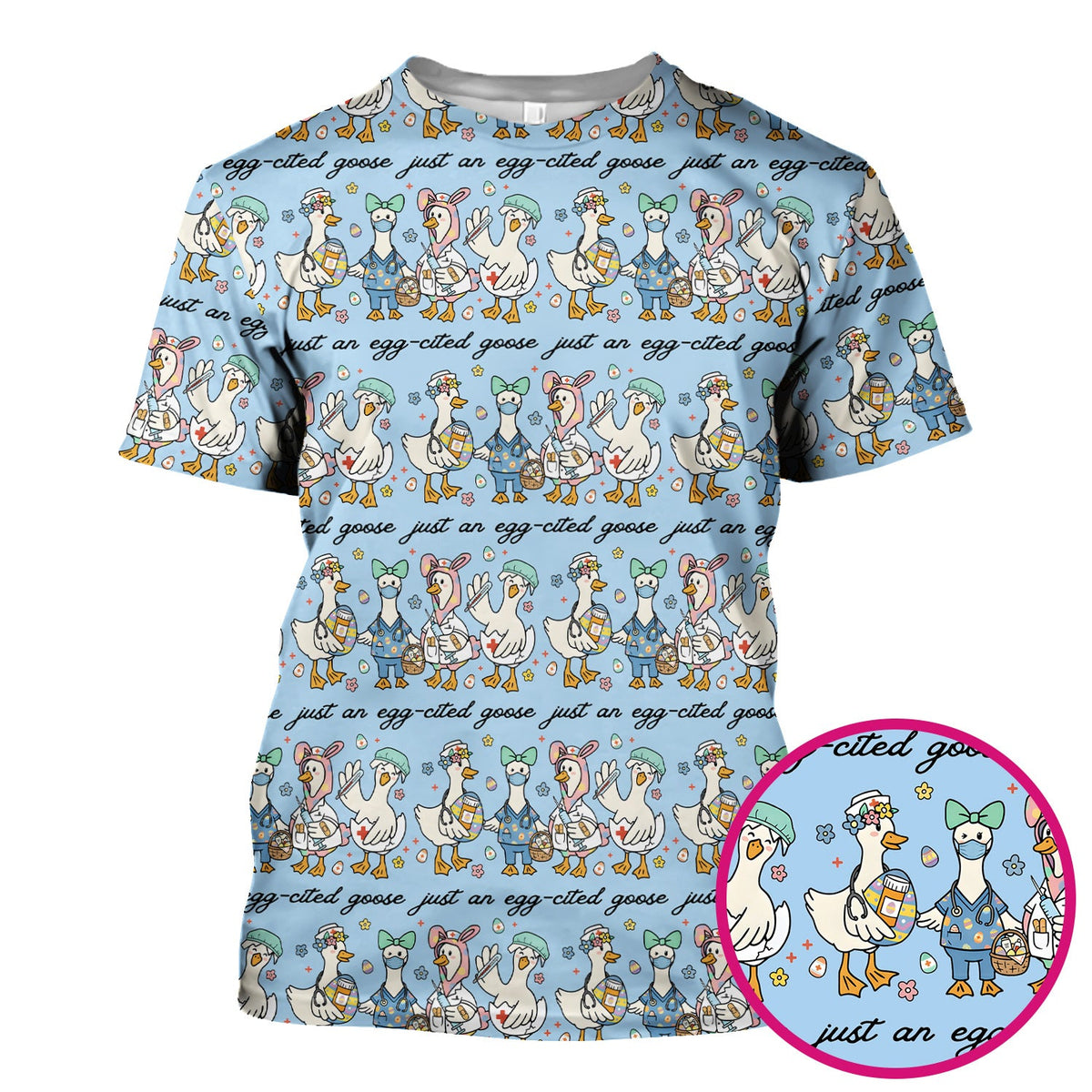 Easter Goose Nurse Scrub Top