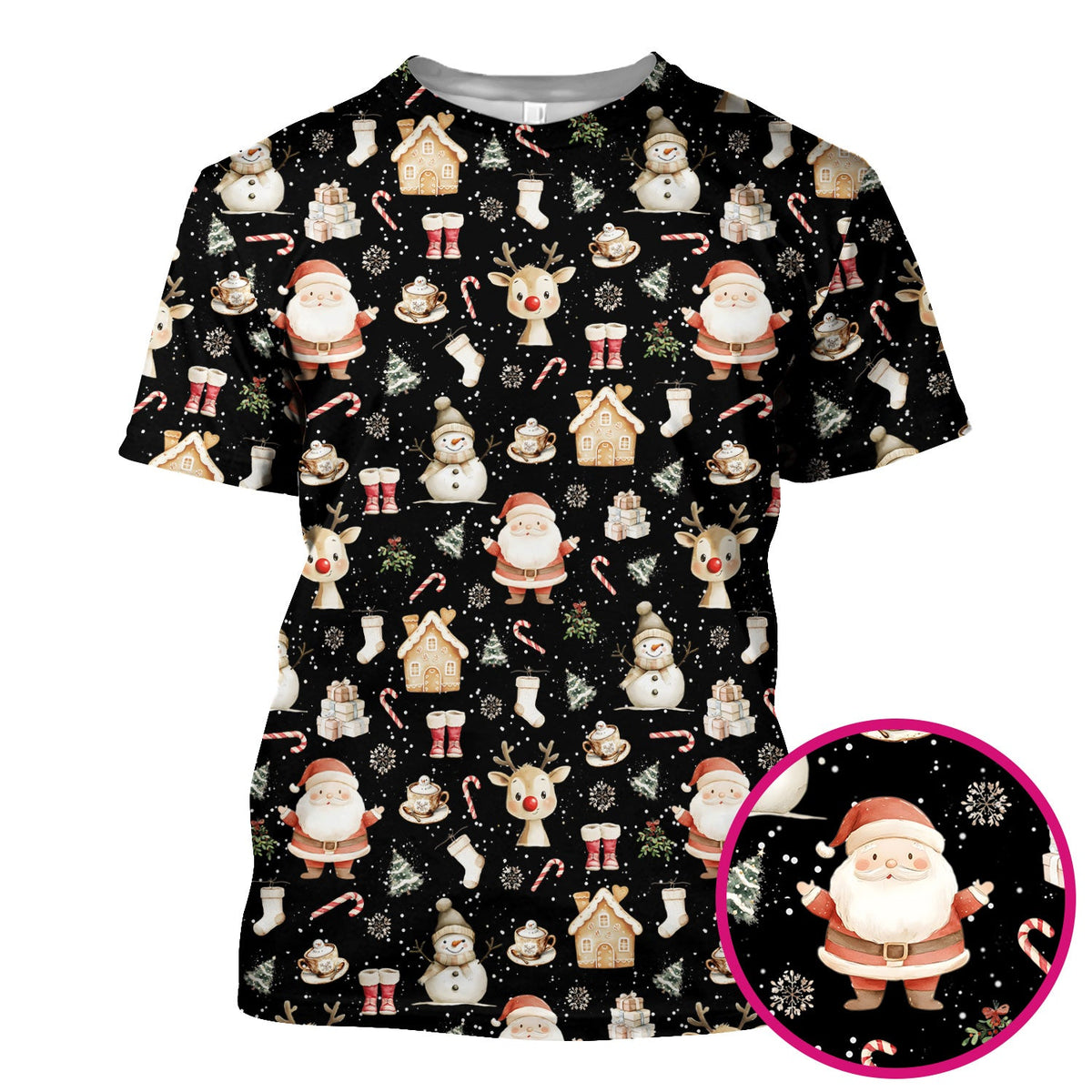 Christmas Santa Nurse Scrub Top