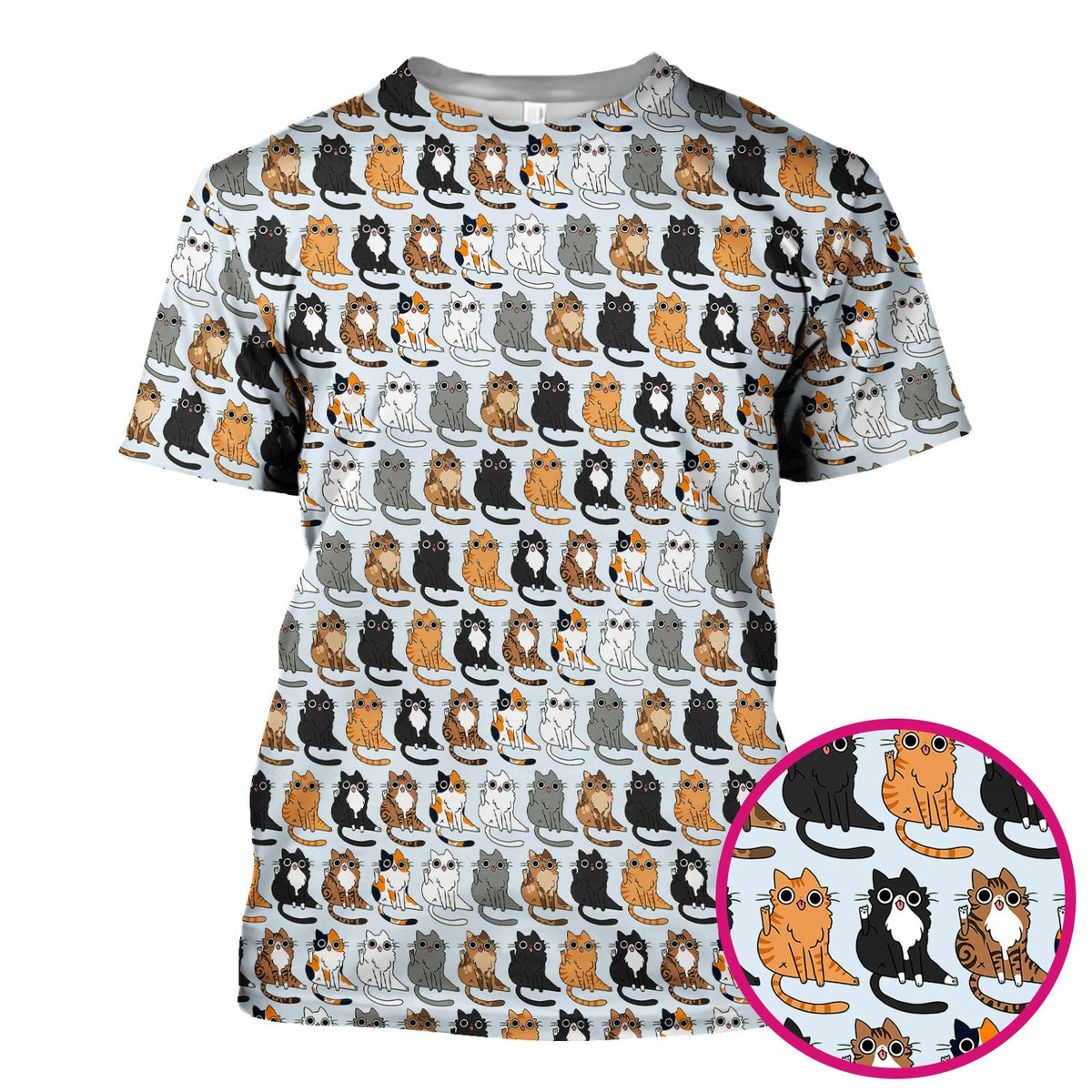 Cat Pattern Nurse Scrub Top