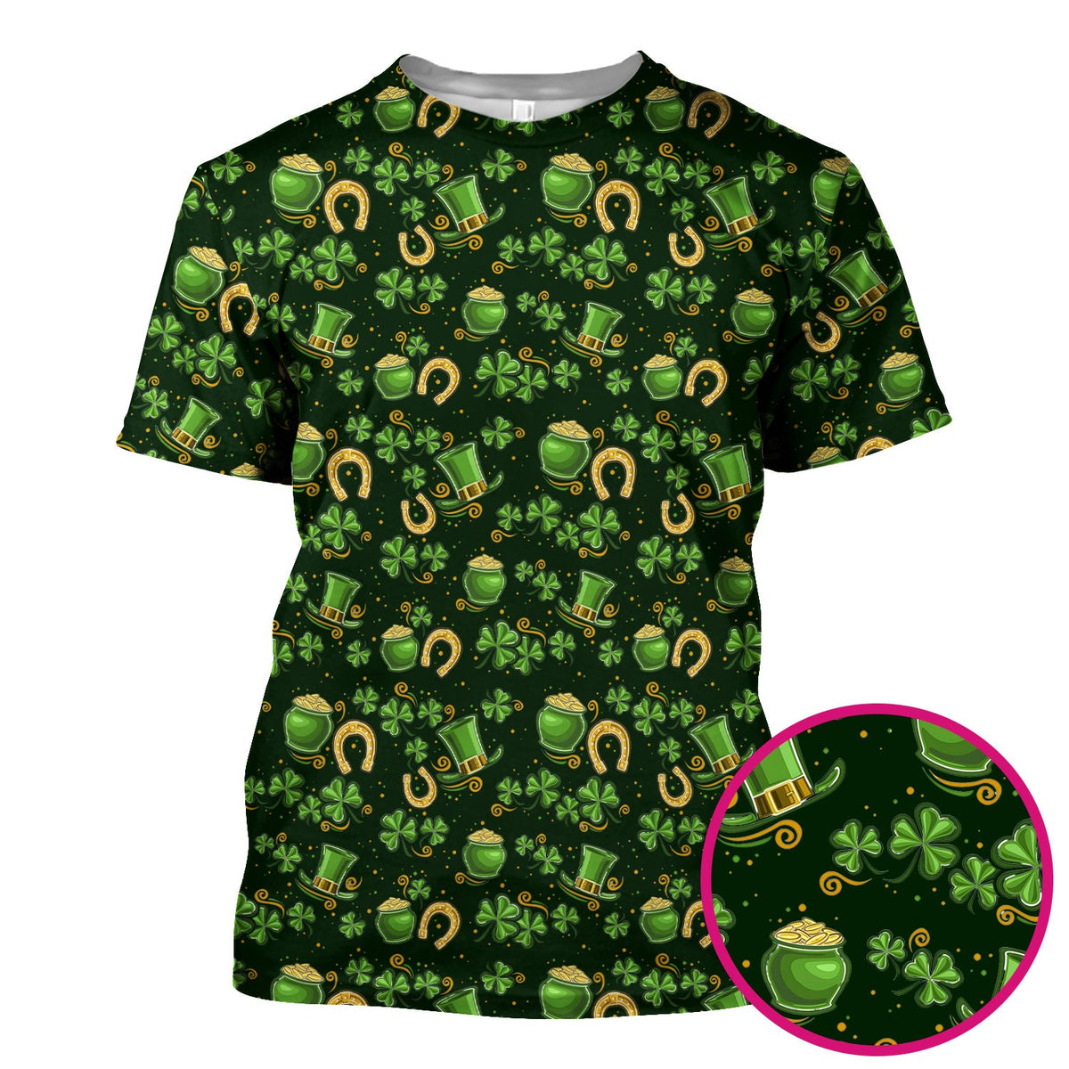 St Patrick Shamrock Nurse Scrub Top