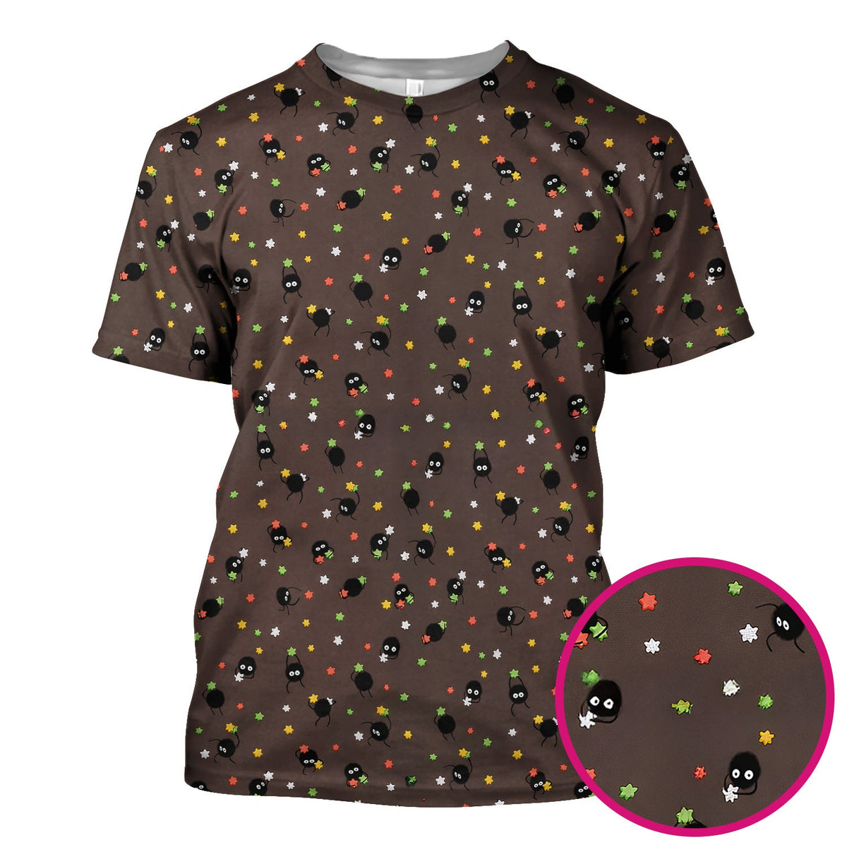 Funny Spider Pattern  Scrub Top, Cartoon Spider Pattern Nursing Uniform For Women