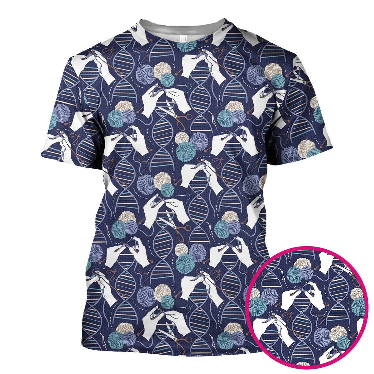 DNA Helix Yarn Nurse Scrub Top