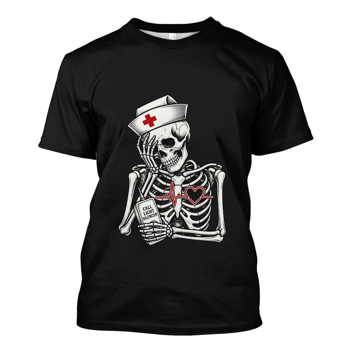 Call Light Silencer Skeleton Nurse Shirt