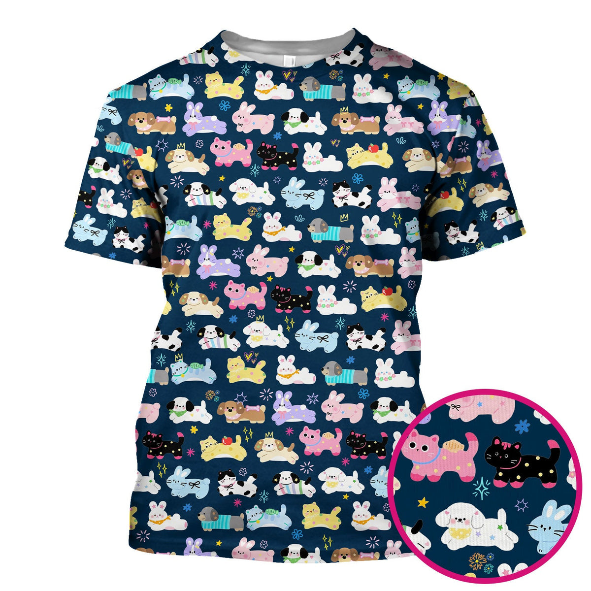 Kawaii Animal Nurse Scrub Top