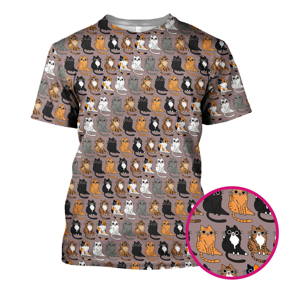Cat Pattern Nurse Scrub Top