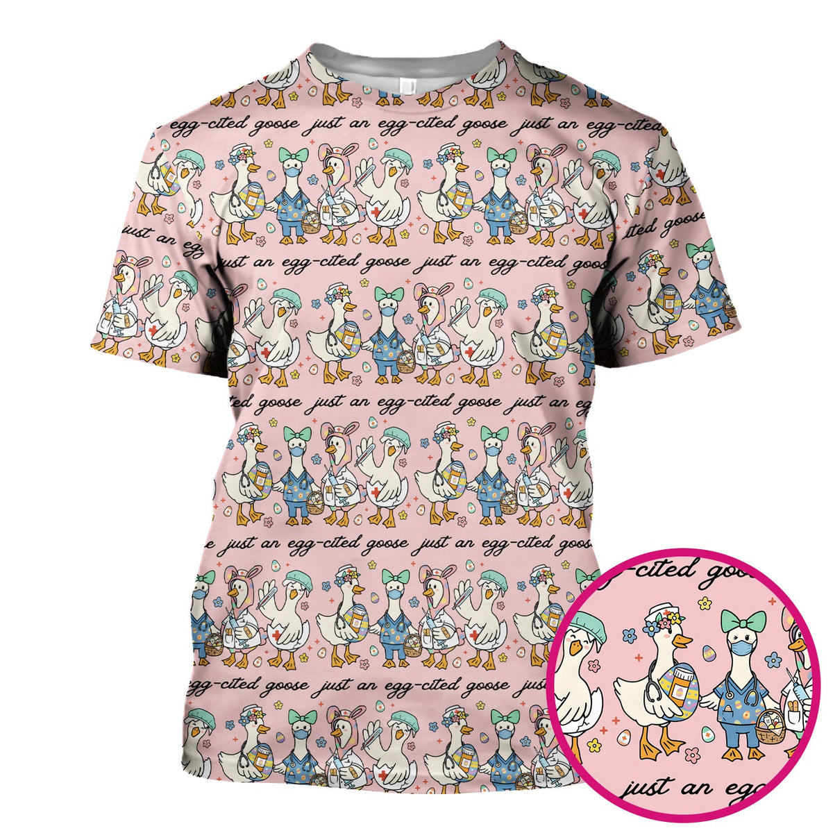 Easter Goose Nurse Scrub Top