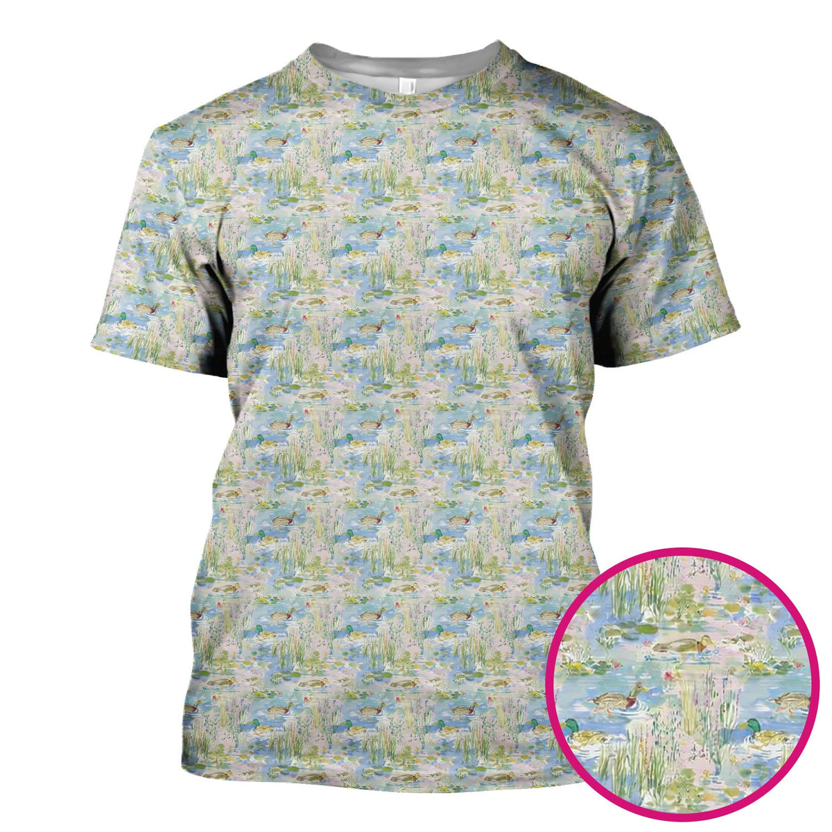 Ducks In Pond Nurse Scrub Top