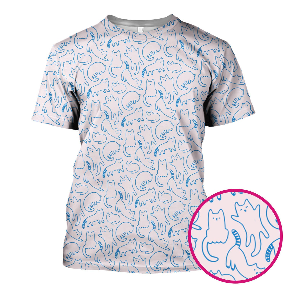 Artistic Cat Nurse Scrub Top