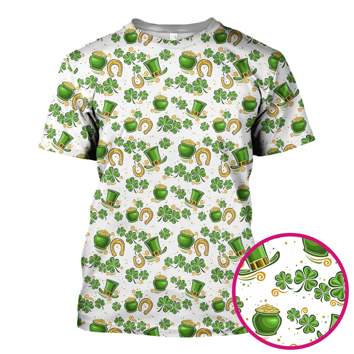 St Patrick Shamrock Nurse Scrub Top