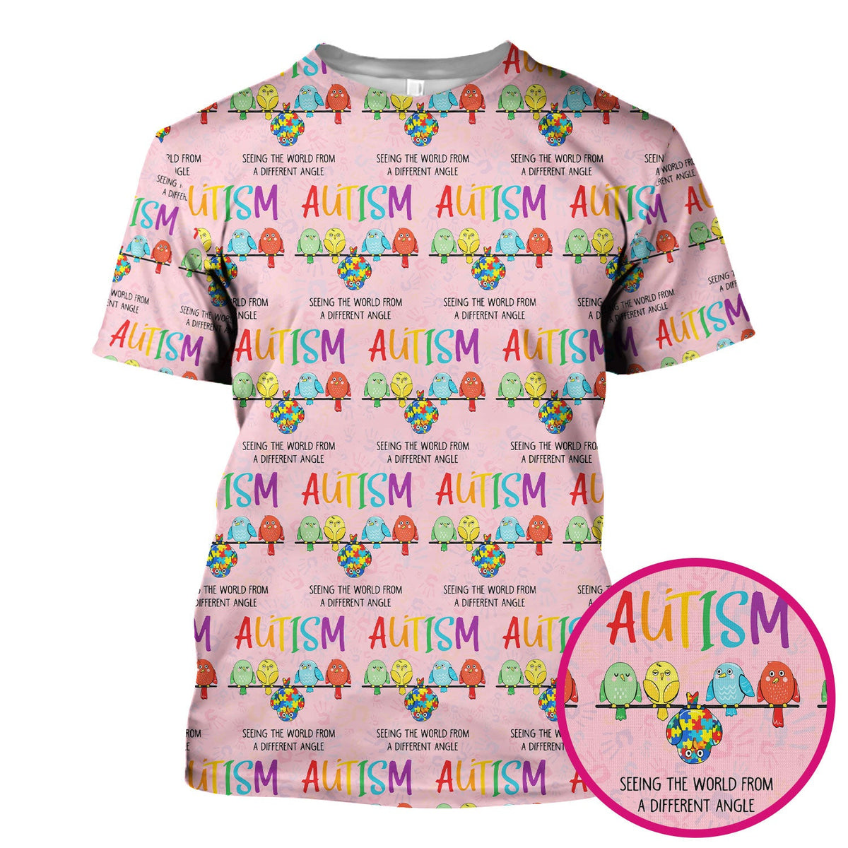 Autism Seeing The World From A Different Angle Nurse Scrub Top