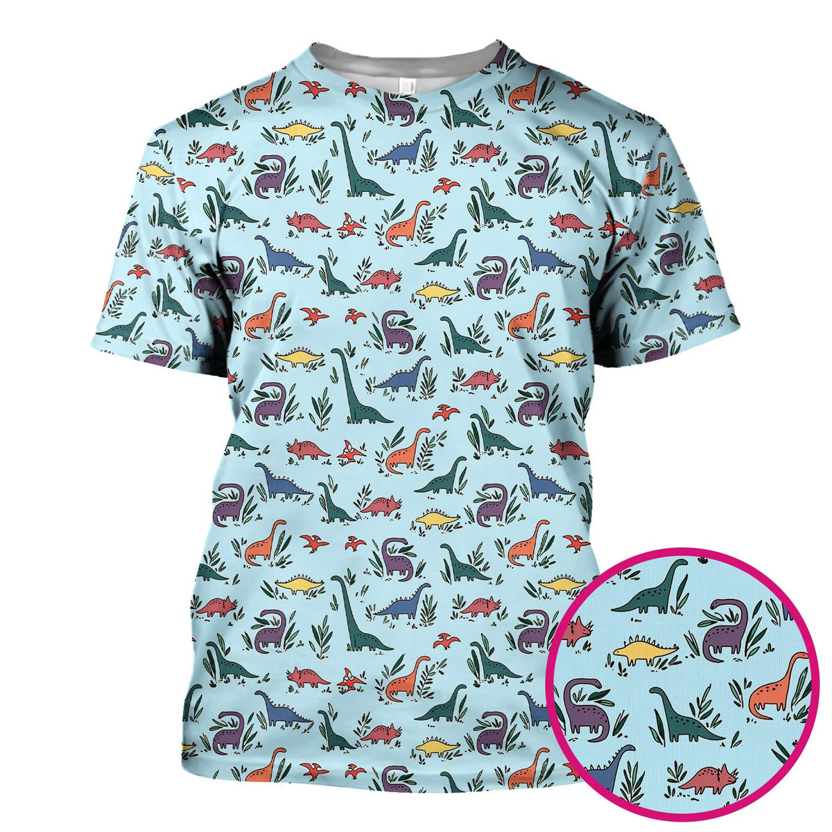 Dinosaur Leafy Garden Nurse Scrub Top