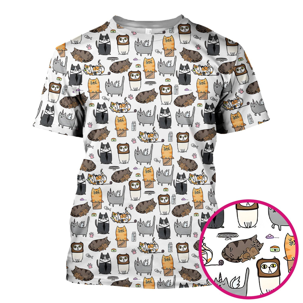 Lazy Cat Doodle Cozy Kitty Nurse Scrub Top