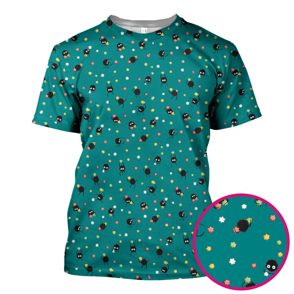 Funny Spider Pattern  Scrub Top, Cartoon Spider Pattern Nursing Uniform For Women
