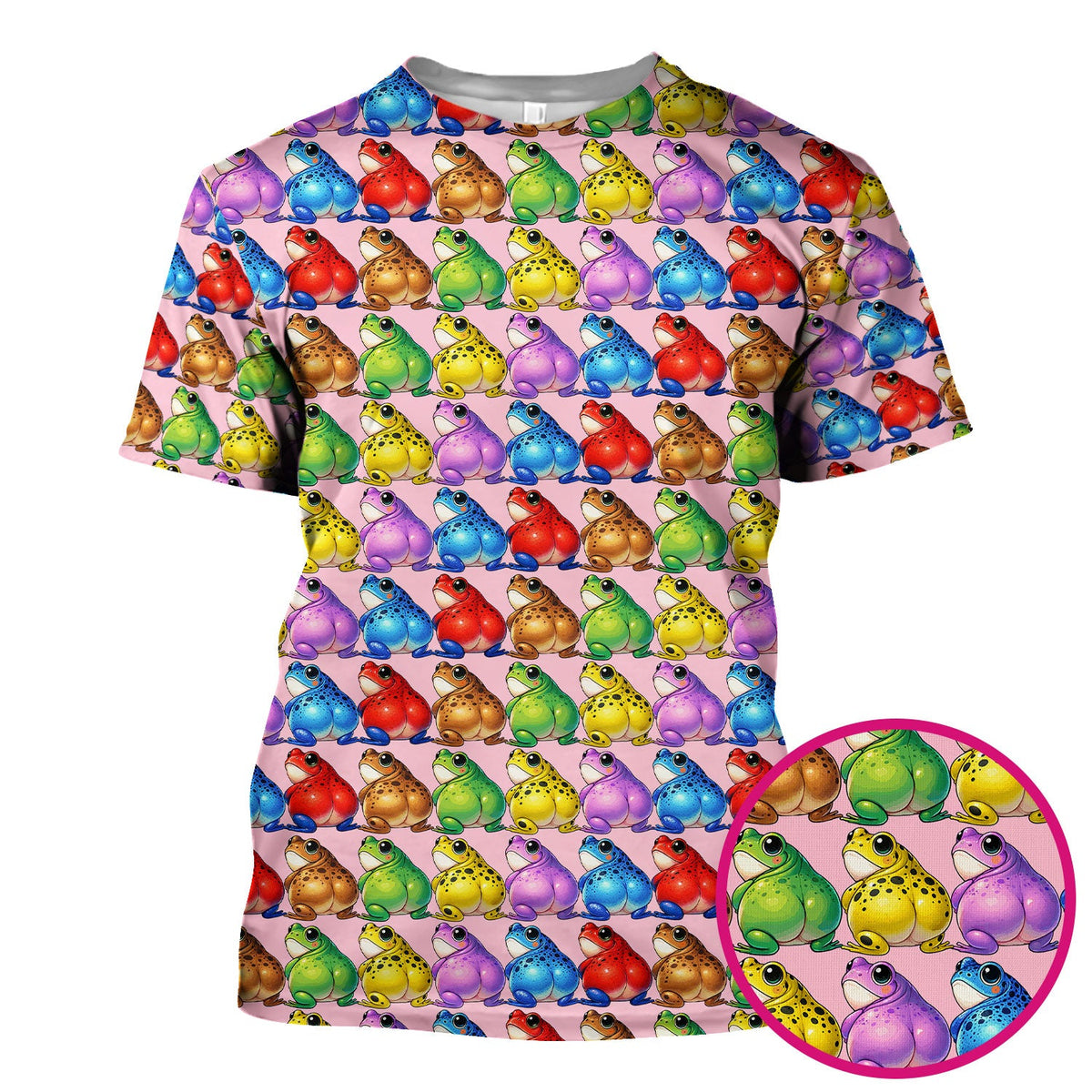 Colorful Frogs Nurse Scrub Top