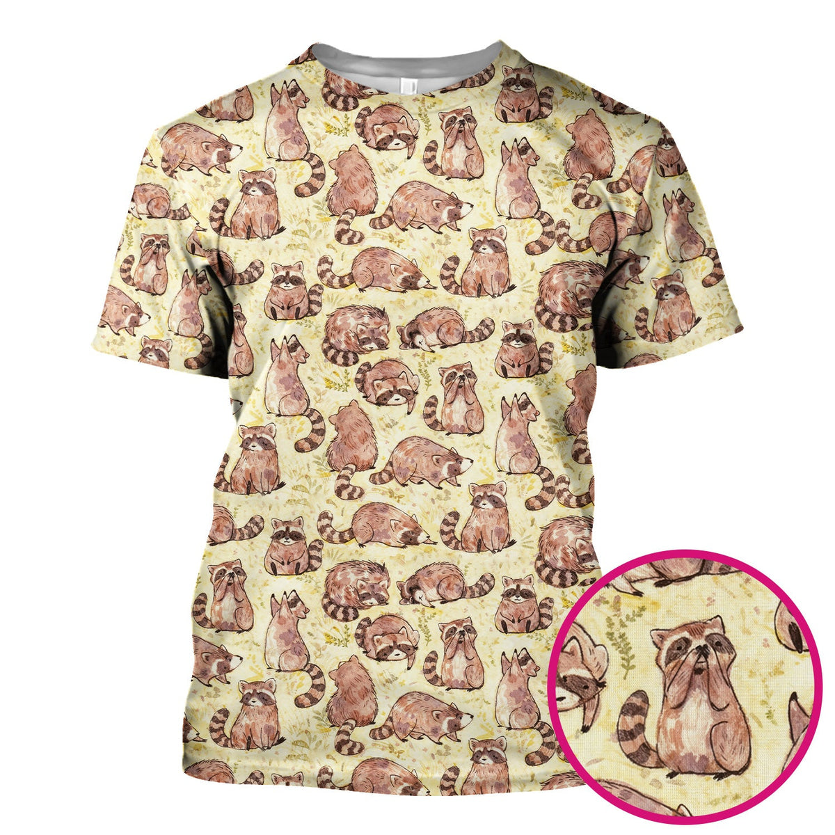 Raccoon Woodland Nurse Scrub Top