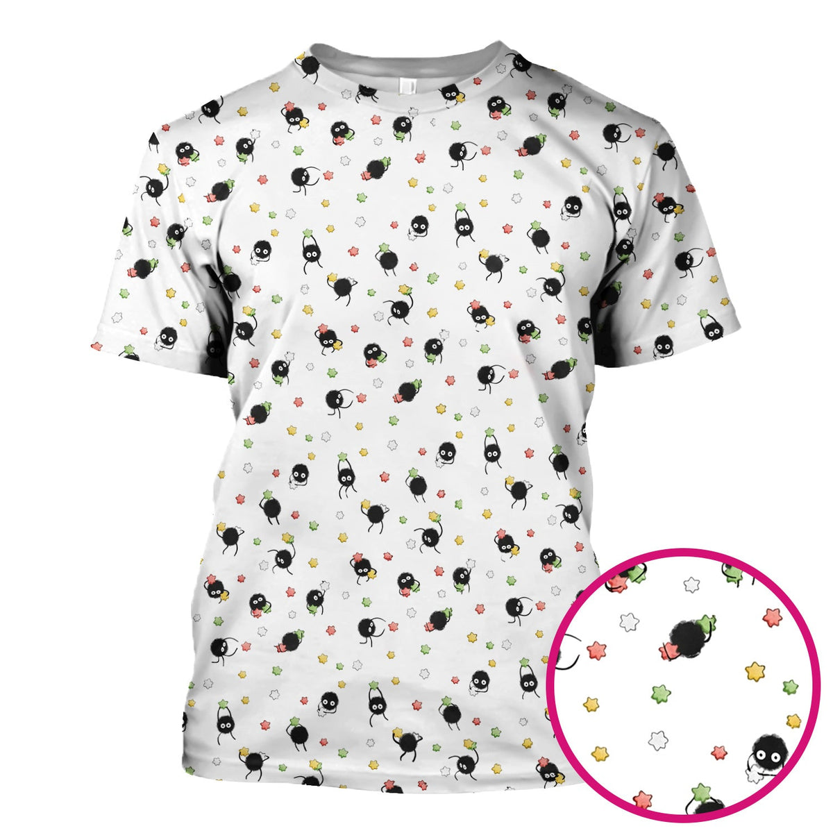 Funny Spider Pattern  Scrub Top, Cartoon Spider Pattern Nursing Uniform For Women