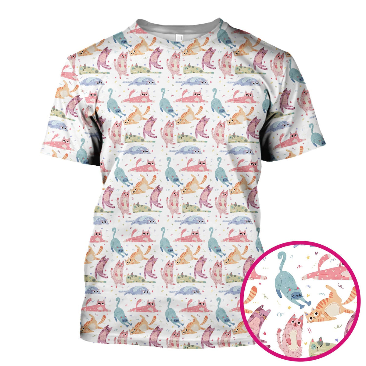 Pastel Cat Nurse Scrub Top