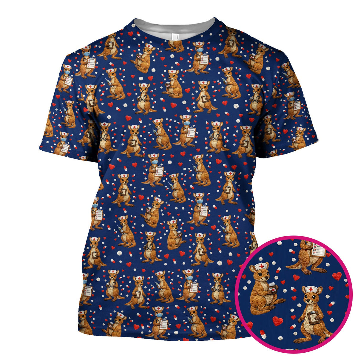 Kangaroo Nurse Scrub Top
