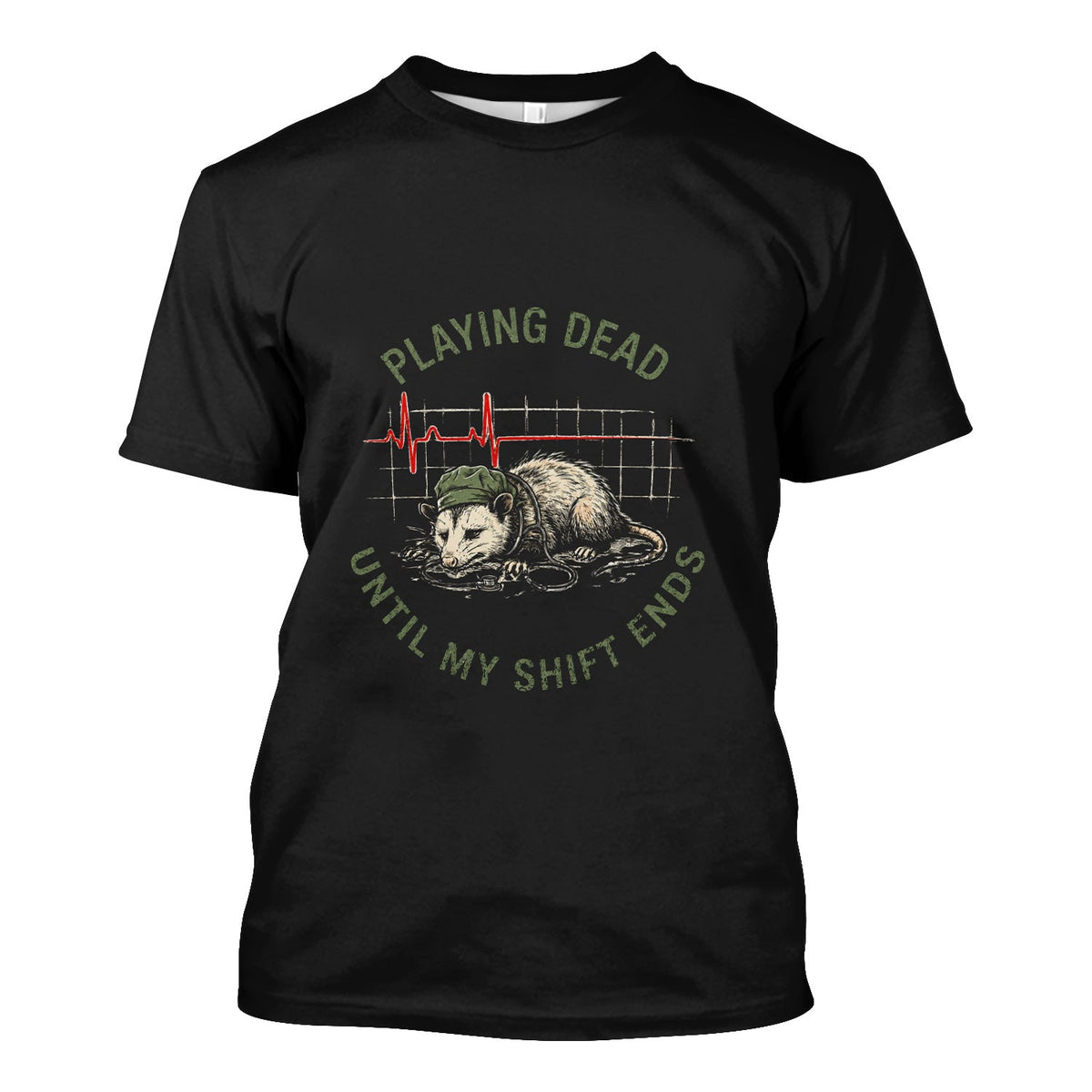 Opossum Playing Dead Until Shift Ends Nurse Shirt
