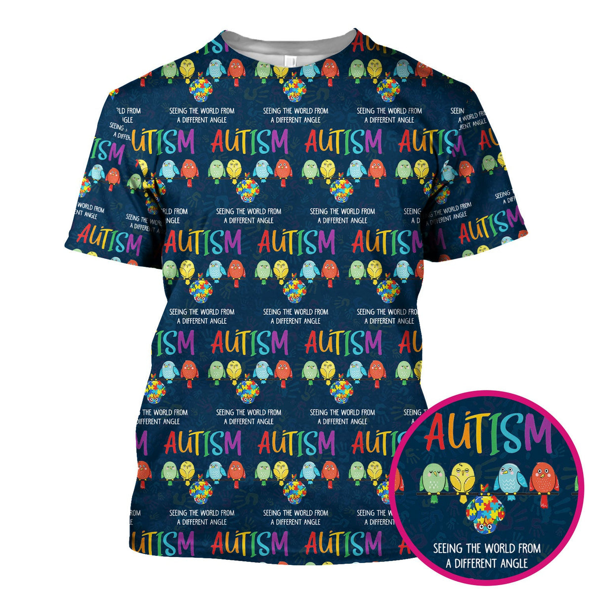 Autism Seeing The World From A Different Angle Nurse Scrub Top