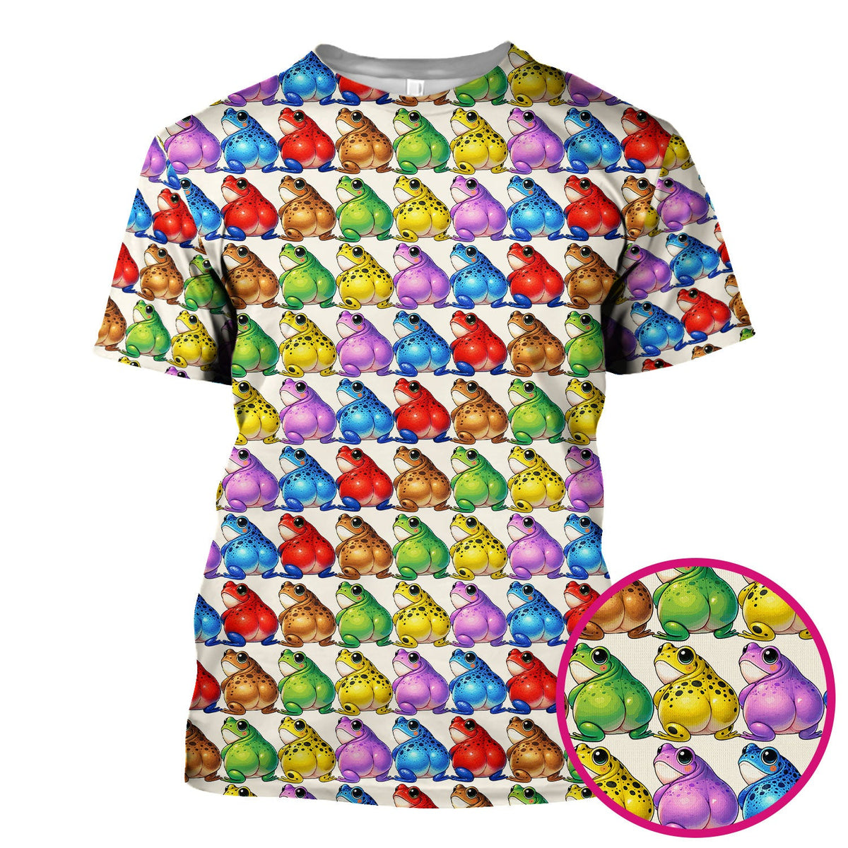 Colorful Frogs Nurse Scrub Top