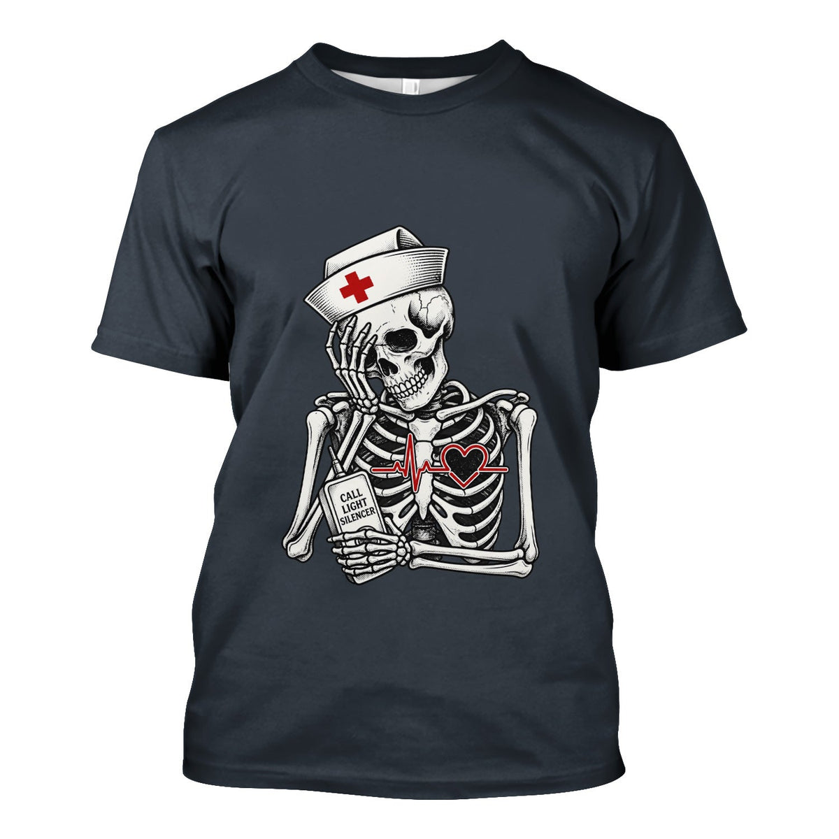 Call Light Silencer Skeleton Nurse Shirt