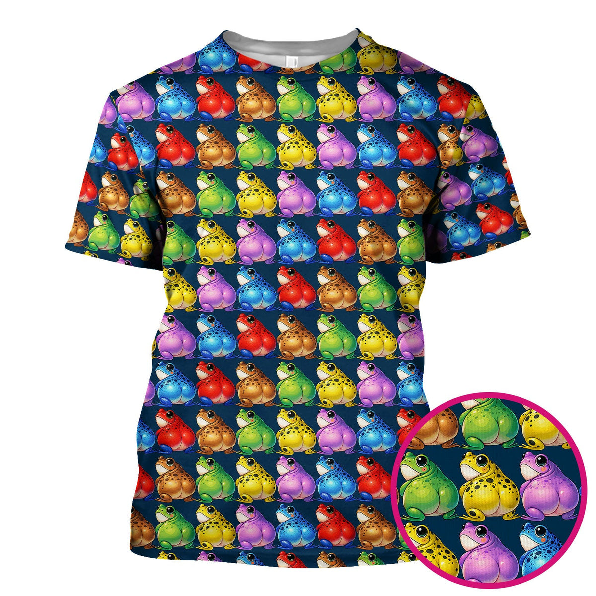 Colorful Frogs Nurse Scrub Top