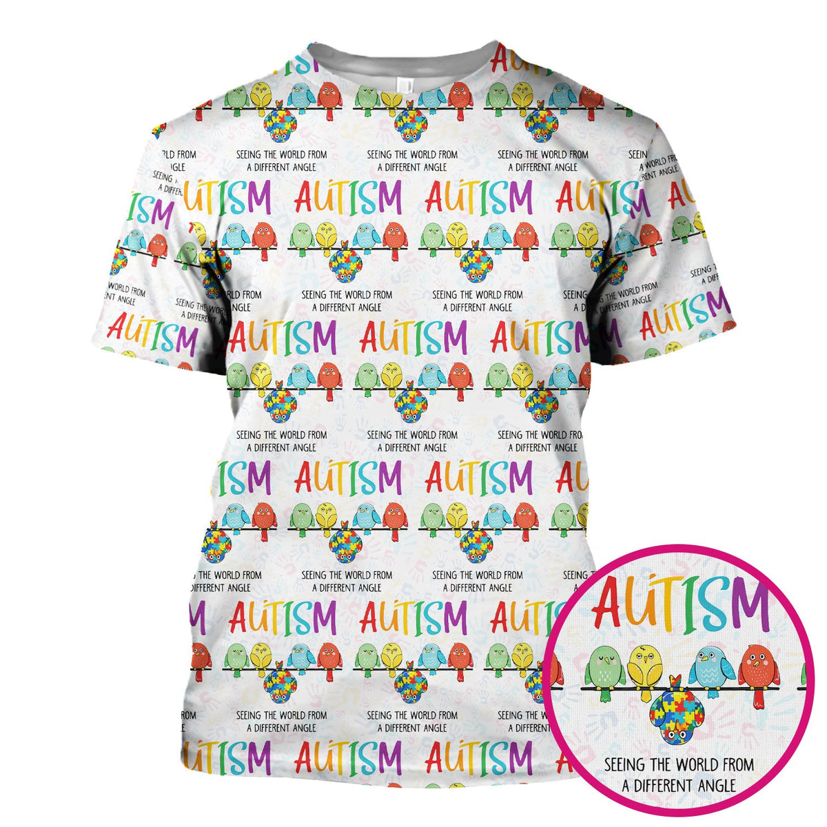 Autism Seeing The World From A Different Angle Nurse Scrub Top
