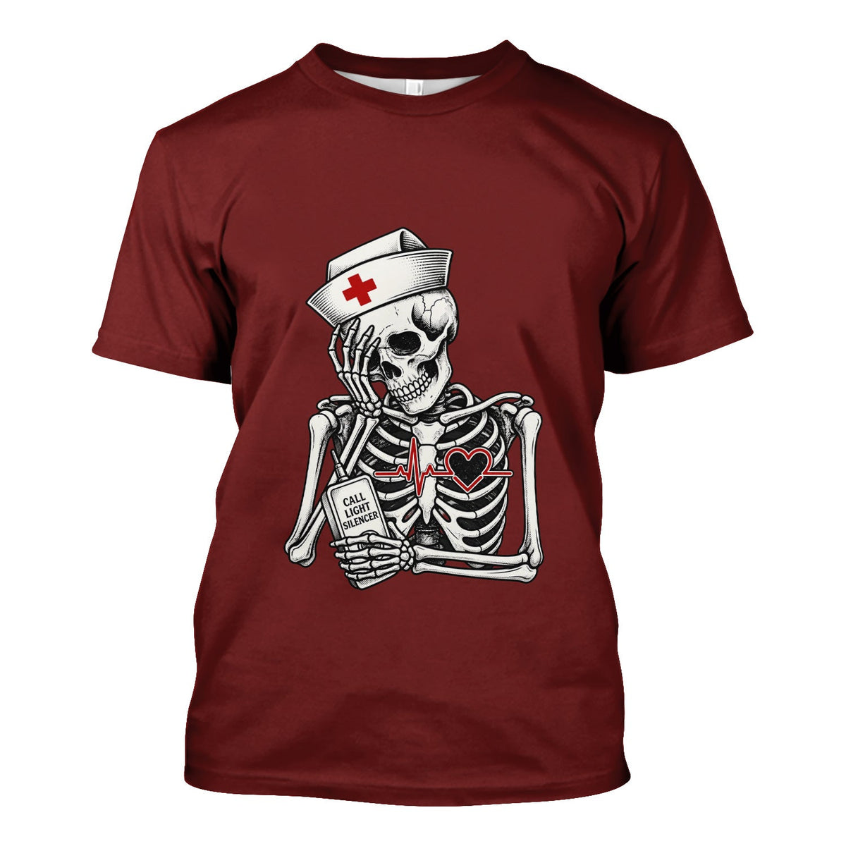 Call Light Silencer Skeleton Nurse Shirt
