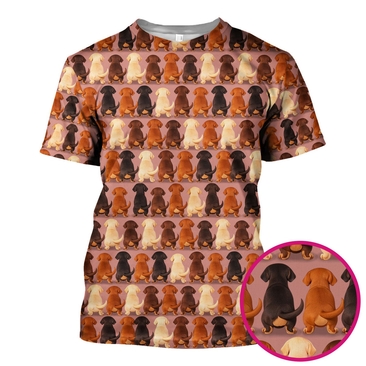Dachshund Butt Nurse Scrub Top